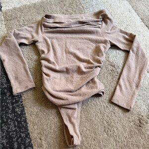 Astr The Label Soft Beige Xiomara Bodysuit - XS